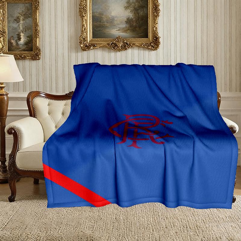 [1 pièce Couverture Rangers FC] Couverture Toutes Saisons - Couverture Douillette pour Canapé Fauteuil Décoration Intérieure, Couverture sieste Imprimée Numériquement