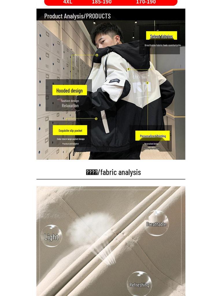 Men's Trendy Korean Style Jacket - Versatile Spring & Autumn Coat for Teens