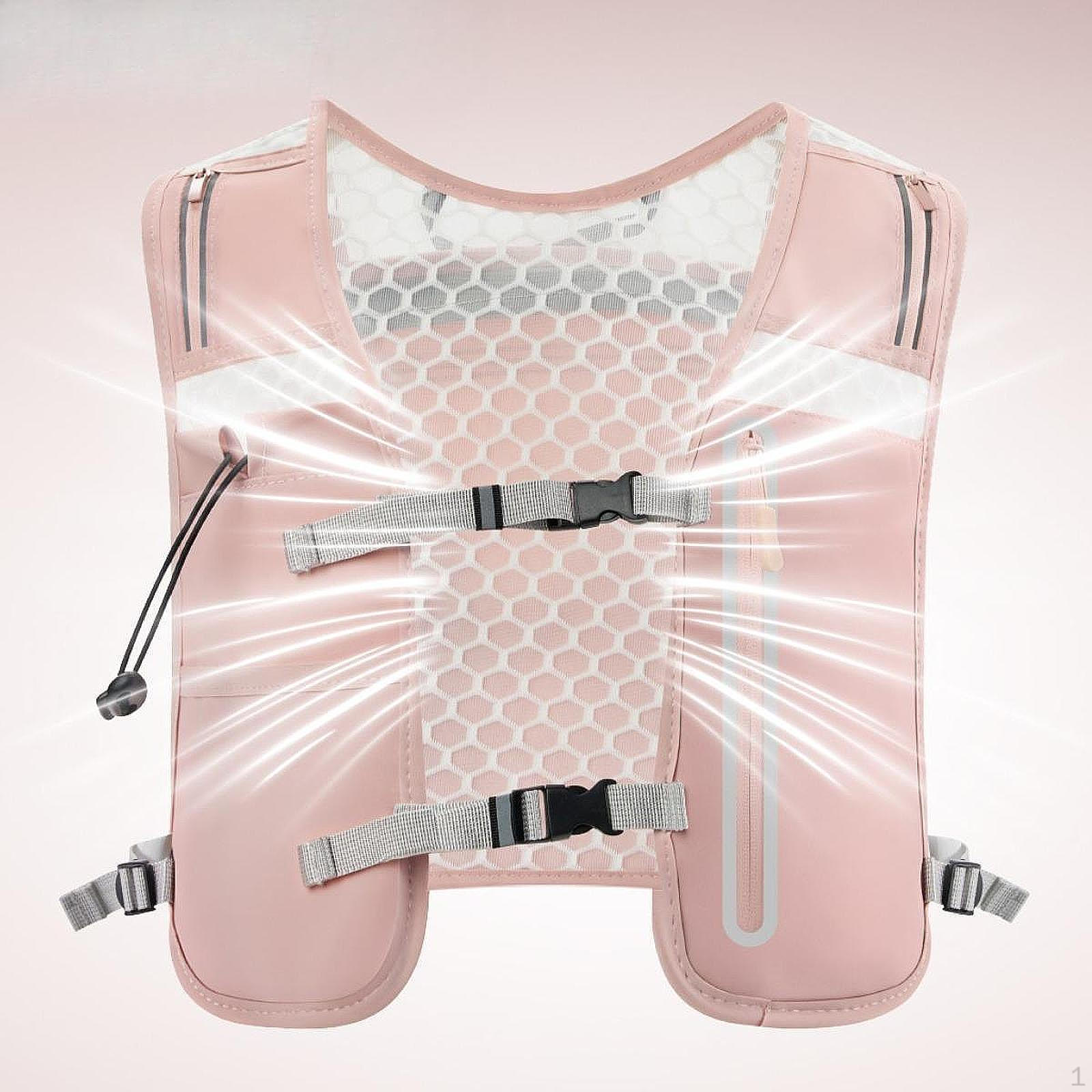 

Жилет-рюкзак Легкая спортивная сумка Рюкзак для активного отдыха Походный рюкзак для бега, соревнований розовый