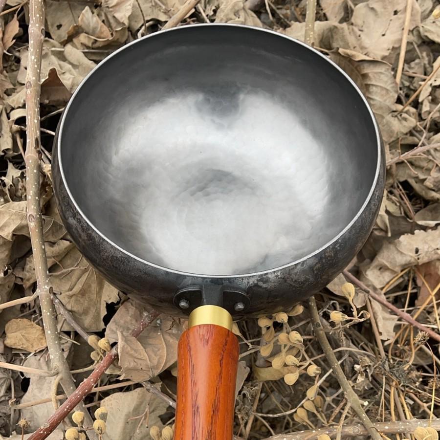 Zhangqiu Hand-Forged Pure Iron Small Stir-Fry Wok 24cm