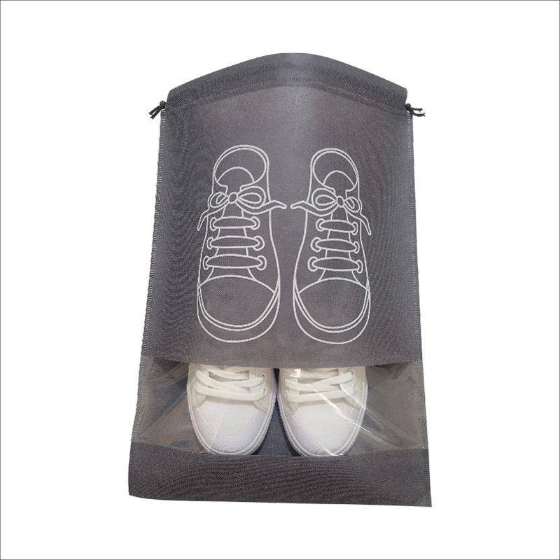 5pcs Non-woven Shoes Bag Storage Bag with Drawstring Strap Mouth Shoes Storage Bag, Shoes Dustproof Bag, Travel Shoes Storage Bag