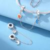 Beads Copper Charms Original Star Moon Sun Safety Chain Beads Fit Bracelet Jewelry Diy Women Fine Gift Accessory