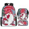 Christmas Backpack, 3D Digital Printed Backpack, Shoulder Bag, Pencil Case, Three-Piece Set