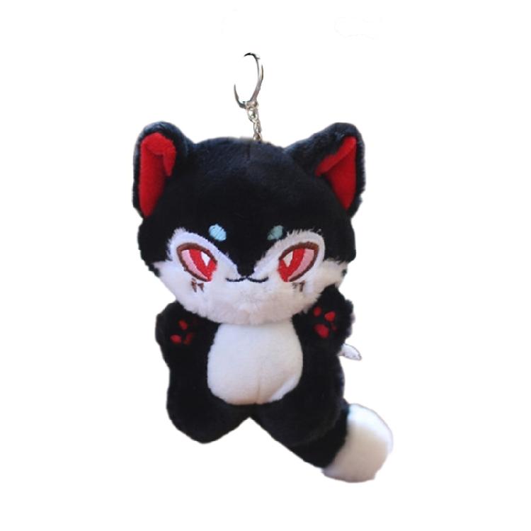 

Plush Foxes Dolls Keychain Keyring Backpack Pendant Bag Pendant Party Supplies чёрный