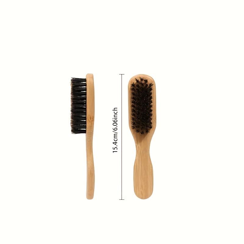 Wood Handle Boar Bristle Cleaning Brush Hairdressing Beard Brush Anti Static Barber Hair Styling Comb Shaving Mustache Tools