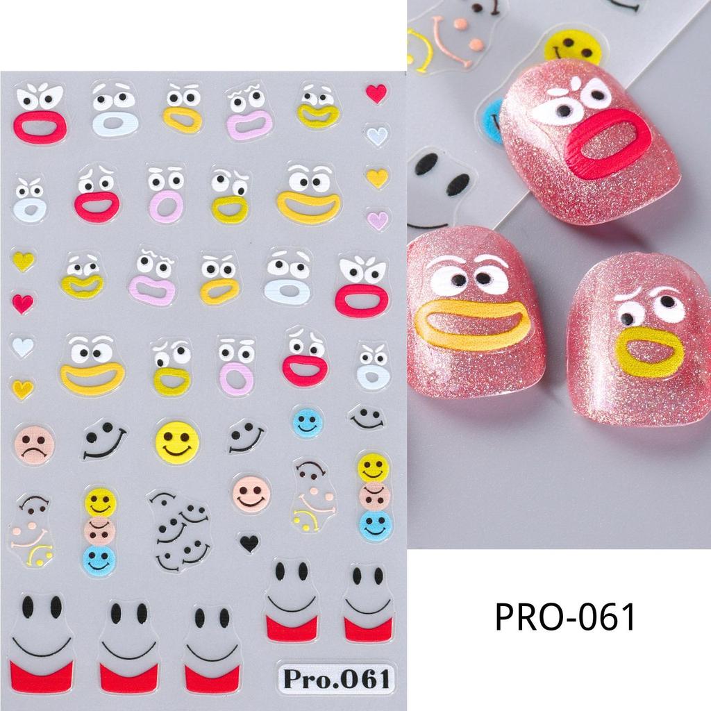 Winter 5D Nail Stickers White Snowflakes Flowers Geometric Lines Stars Adhesive Decals New Year Nail Art Charm Foils Decor LAPro