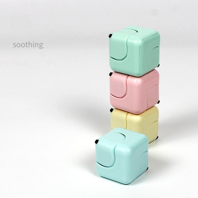 1Pc Fidget Spinner, Stress-Relieving Rubik's Cube, Educational Finger Toy, Square Whirlwind Dice