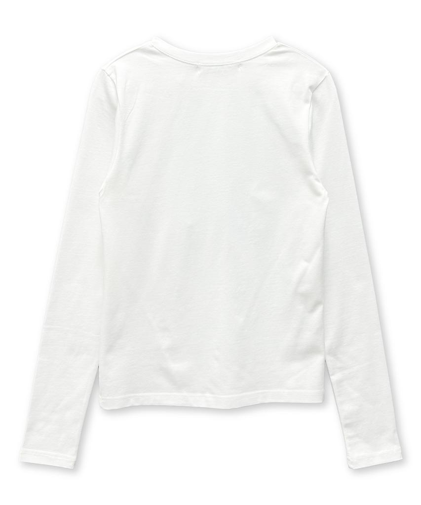 Damiswi Vintage Cross Asymmetric Button Long Sleeve_Ivory