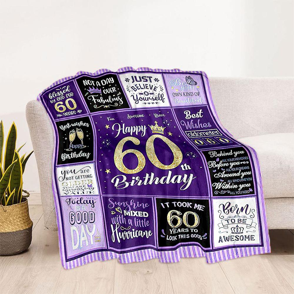 Happy 50th Birthday Celebration flannel,Lightweight,Flannel Blanket,Comfortable Blanket, Sofa Blanket, Gift blankets,Holiday Gift Blanket Blankets