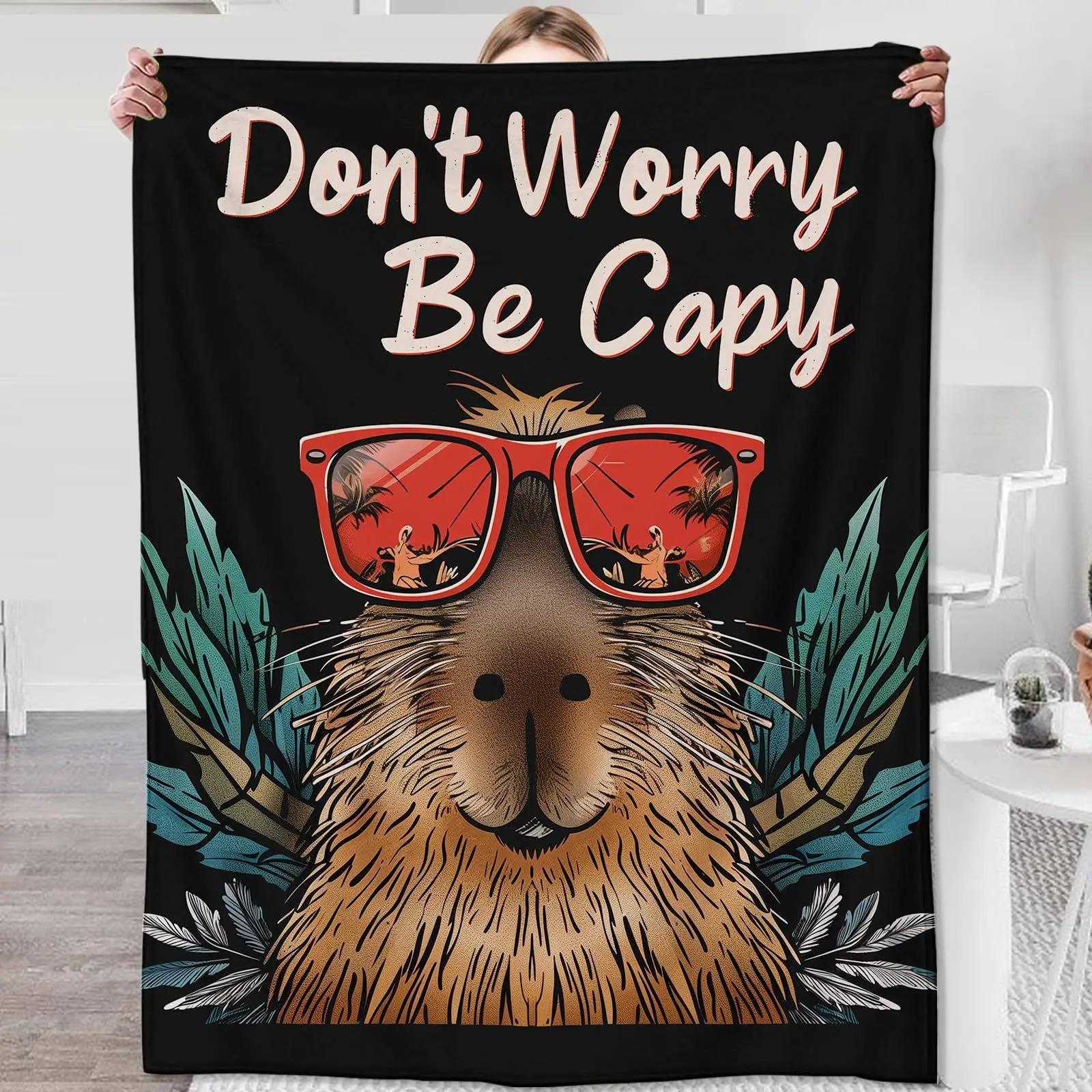 

Cute cartoon otter digital-printed polyester Bedroom velvet flannel soft sofa cover blanket Fleece soft cover blankets for beds 70x100cm білий