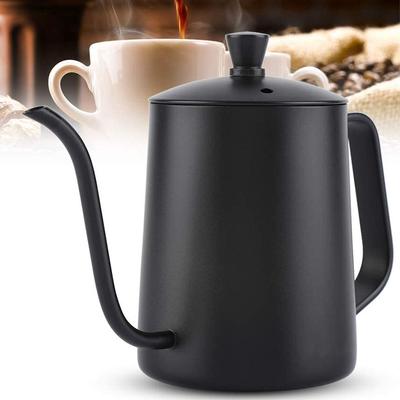 350ML Stal Nierdzewna Ręczny Czajnik do Parzenia Kawy, Ręczny Czajnik do Parzenia Kawy z Uchem do Zawieszania, Czajnik z Dzióbkiem do Dripu z Cienkim Dzióbkiem i Długą Wylewką, Przybory do Kawy