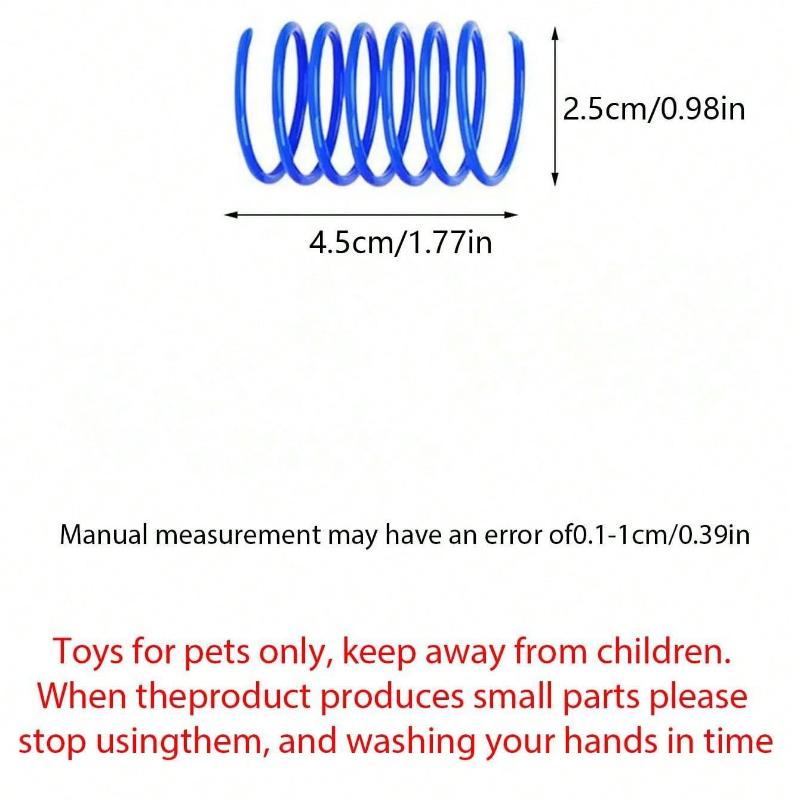 Pet Cat Self-Playing Toy, Plastic Colorful Spring Bouncing Interactive Teaser For Cats, Cat Supplies Cat Spiral Spring/Paper Crinkle Toys