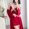 New women's summer ice silk pajamas sexy chest pads spring and autumn suspenders Internet celebrity shorts two-piece loungewear set
