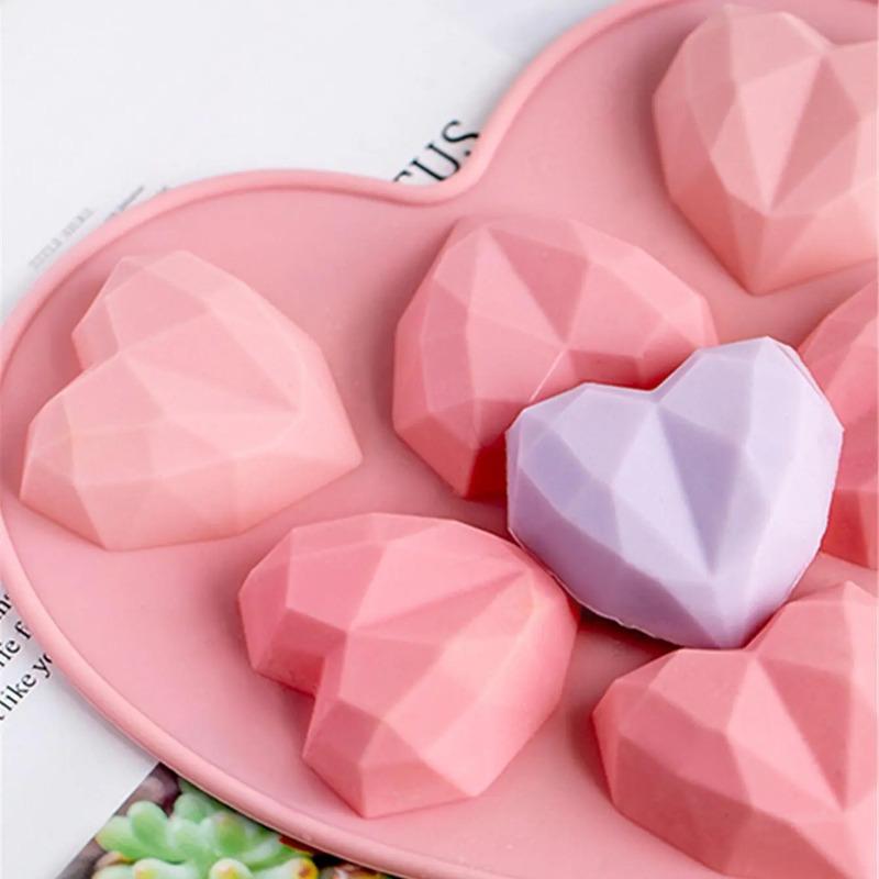 Silicone Heart Shaped Baking Mold, Candy Cake Mold, Ice Cream Mold, Baking Mold, Baking Utensils, Kitchen Supplies MIT