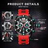 Men's Casual Quartz Watch with Stopwatch Function Date Waterproof Analog Silicone Band