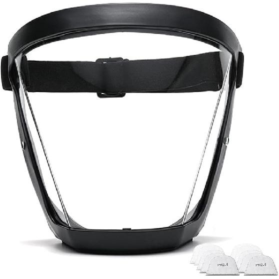 Anti-Fog Face Shield Unisex HD Clear Mask Replace Transparent Outdoor Full Face Mouth Protection Face Mask