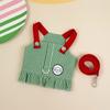 Korean Striped Pet Chest Back Traction Rope Cartoon Dog Harness Creative Pet Clothing  Pet Supplies