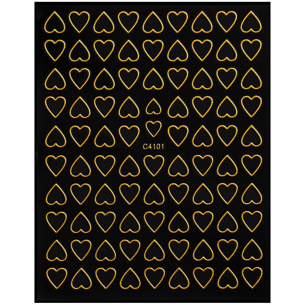 Hollow Love Nail Art Sticker Solid Color Simple Love Valentine'S Day Ladies Nail Decoration Sticker