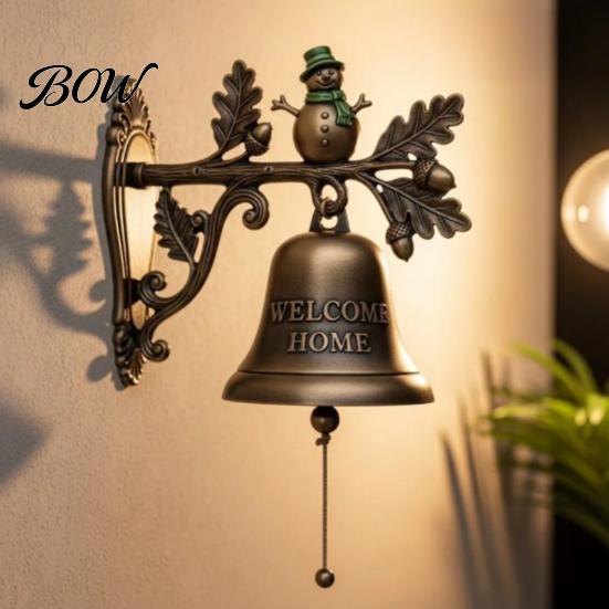 Christmas Entryway Decoration Vintage Doorbell, Welcome Wall Hanging, Deer/Snowman/Santa Claus/Penguin/Witch Decor, Unique Kitchen Accents Decorative