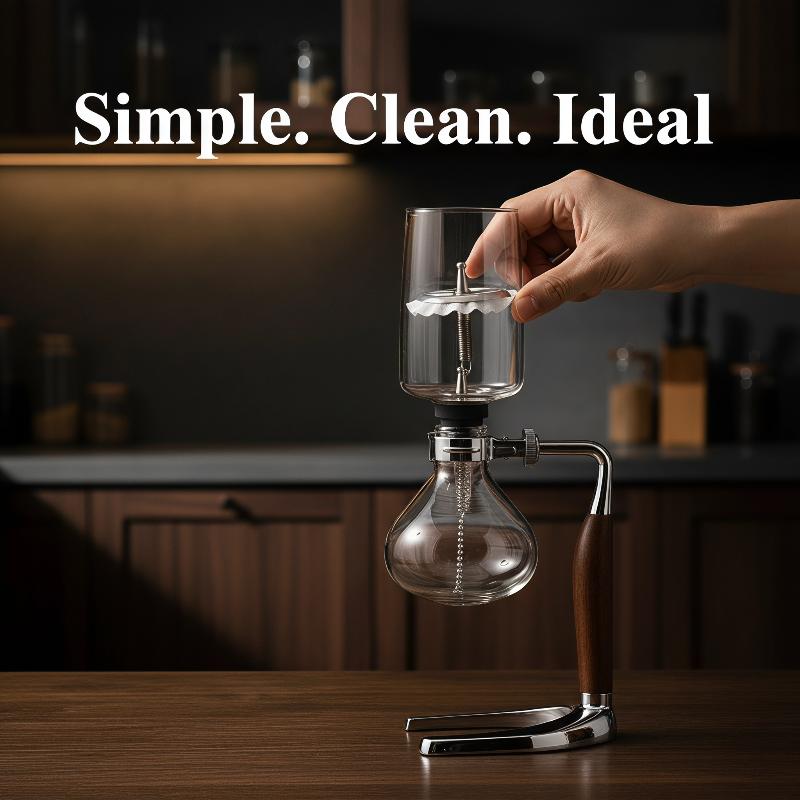 Reusable Syphon Coffee Maker Filter Core Replacement Food-Grade Stainless Steel for Home Office Coffee Use 1 Set
