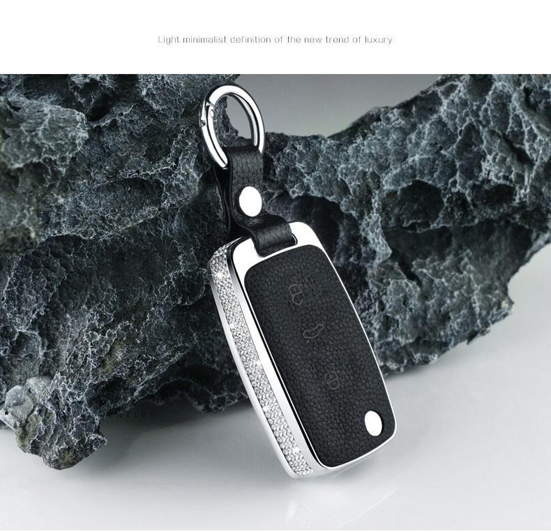 Luxury Diamond Car Key Case Cover For Volkswagen Vw Polo Tiguan Passat B5 B6 B7 Golf Eos Scirocco Jetta Mk6 Octavia