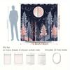 1 pièce Rideau de douche Forêt au clair de lune avec motif paysage d'arbres, Ajoute une ambiance mystérieuse à votre salle de bain, 70. 8X70. 8 pouces