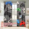 2PCS Digital Printed Curtains, Colorful Game Controllers Gaming Pattern, Window Curtains for Living Room Bedroom Home Decoration