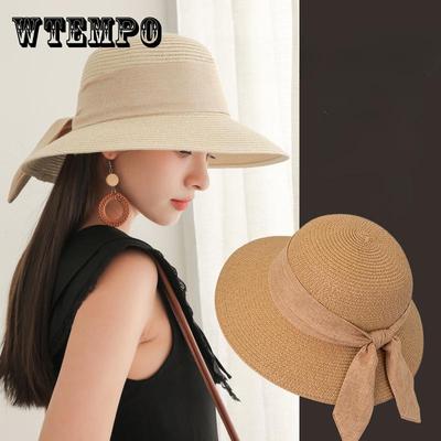 Women's Fisherman's Hat Wide-brimmed Summer Sunhat Beach Sunhat Packable UV Folding Travelling Suit