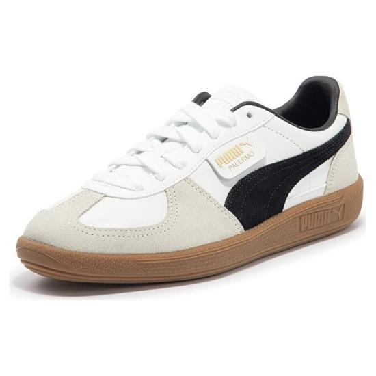 Puma Palermo Leather White Black Gum Unisex Sneakers 396464-01