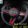 Car Steering Wheel Gear Shift Button Frame Cover Trim Fit For Mazda CX-50   2024 Red / Carbon Fiber Interior Accessories