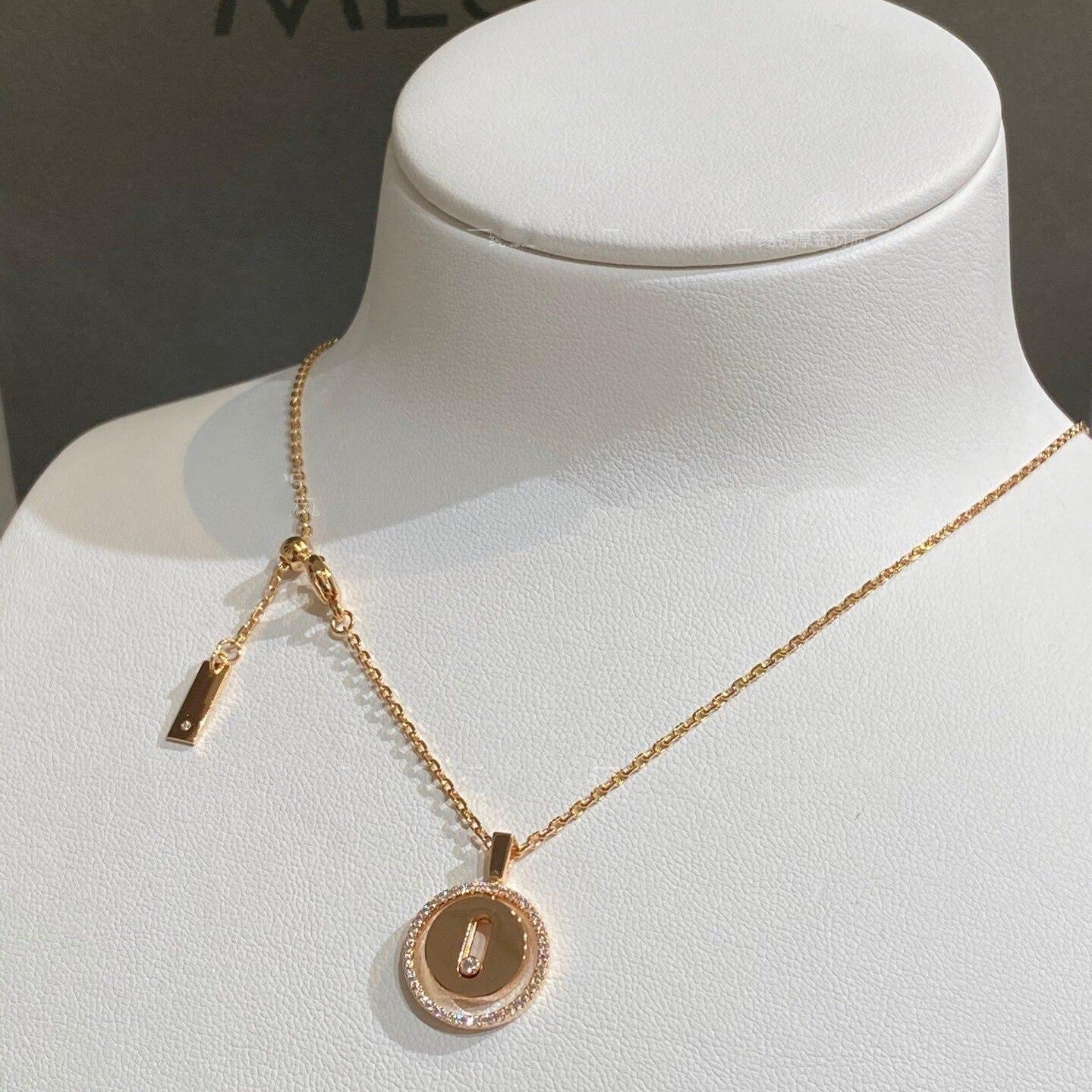 

Новое роскошное ожерелье из стерлингового серебра 925 пробы с подвеской из розового золота с геометрическим узором и съемным цирконием