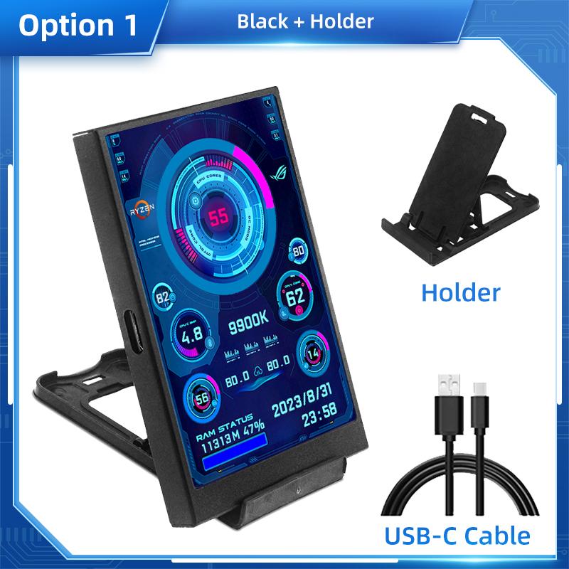 3,5palcový sekundární monitor IPS USB Type-C 320×480 AIDA64 Zobrazovač stavu CPU GPU RAM HDD pro Windows 10/11