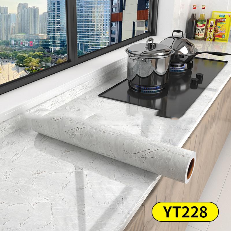 Marmor Selbstklebende Tapete Aluminiumfolie Wandaufkleber Wasserdichte Kontaktpapier Für Küche Dekorfolie Heimdeko