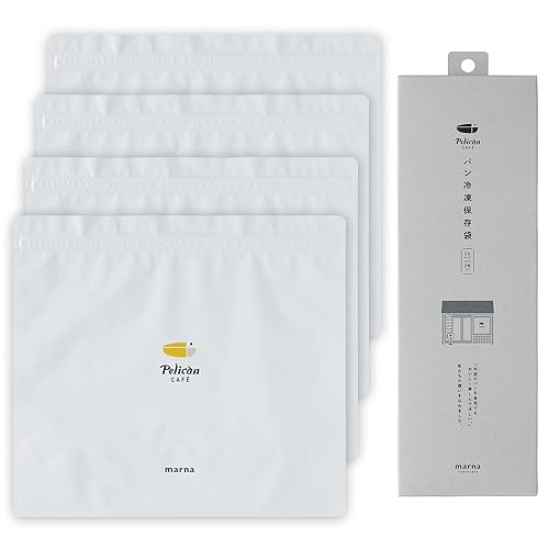 

Marna Pelican Cafe x Bread Freezer Storage Bags, Collaboration, 1 Loaf Capacity (Zip-Closed, 2-Pack, Aluminum Bags), Bread Bags (Zip-Closed Storage Ba