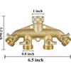 Brass Garden Hose Diverter Solid Brass Hose Fitting 3/4" Hose Fitting Adapter 4 Valve American Garden Hose Fitting Diverter