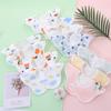 Bib Petal Newborn Cotton Fabric Waterproof Breathable Snap Baby Saliva Towel Care ToiletriesRandom Style