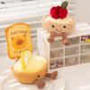 Cartoon Simulation Strawberry Lemon Tower Doll Cake Dessert Plush Toy Doll Desktop Decoration Ornament Doll