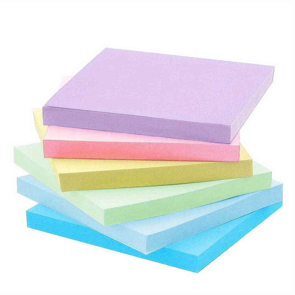 6 Pcs Fluorescent Color Sticky Note Note Pads Stickers Planner Sticker Notepad Memo Pad School Office Supplies