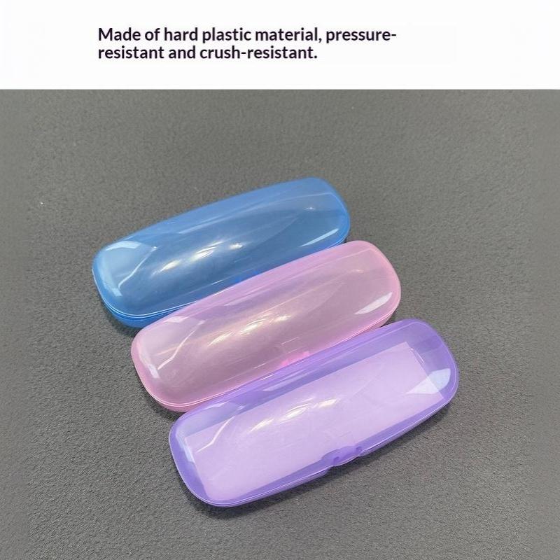 Portable Clear Plastic Eyeglasses Case Protective Storage Box For Reading Glasses Sunglasses Men Women Daily Carry