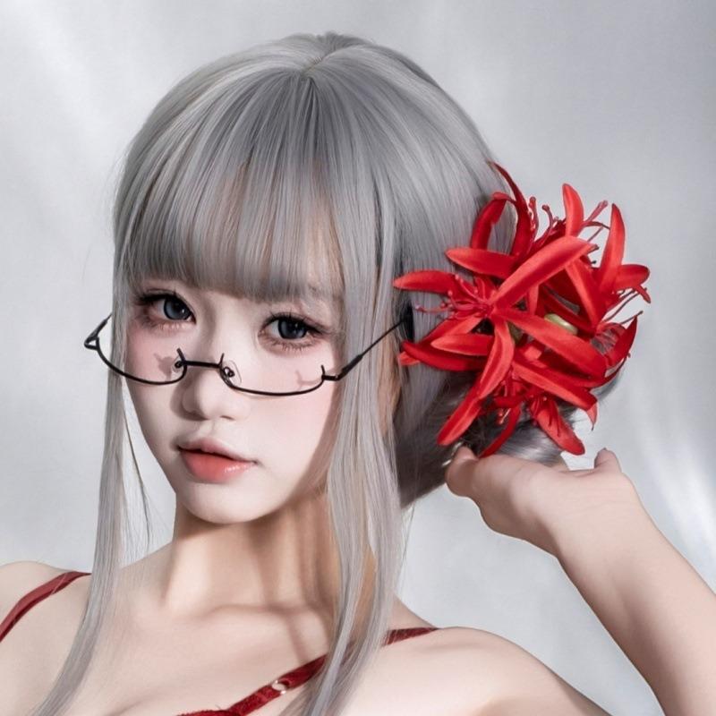 Intimo sex nuovo fiore organza pinza per capelli sensazione fatata fermaglio per capelli nuca fermaglio fiore testa fresca accessori capelli atmosfera