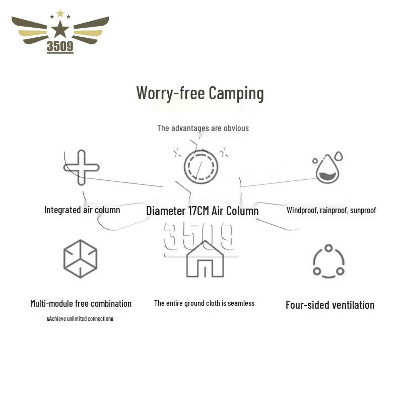 3509 Inflatable Cotton Camping Tent