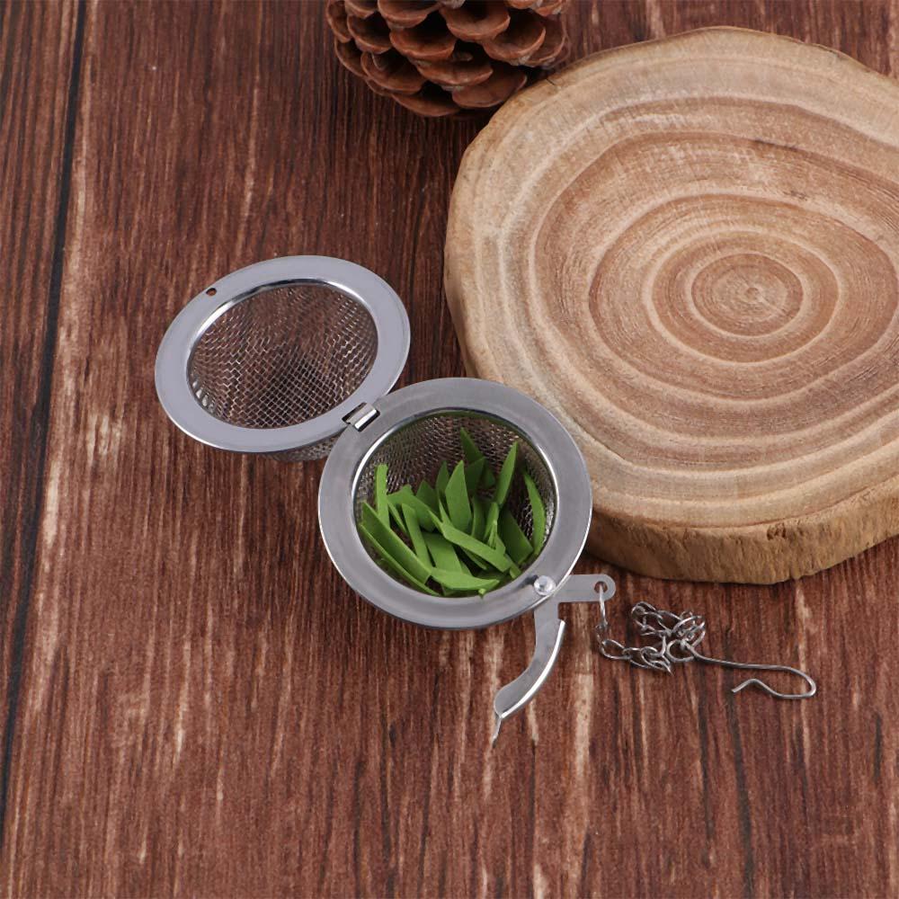 Leaf Infuser Strainer Mesh Kitchen Tea Spoon Filter with Chain Stainless Steel Special Tea Filter