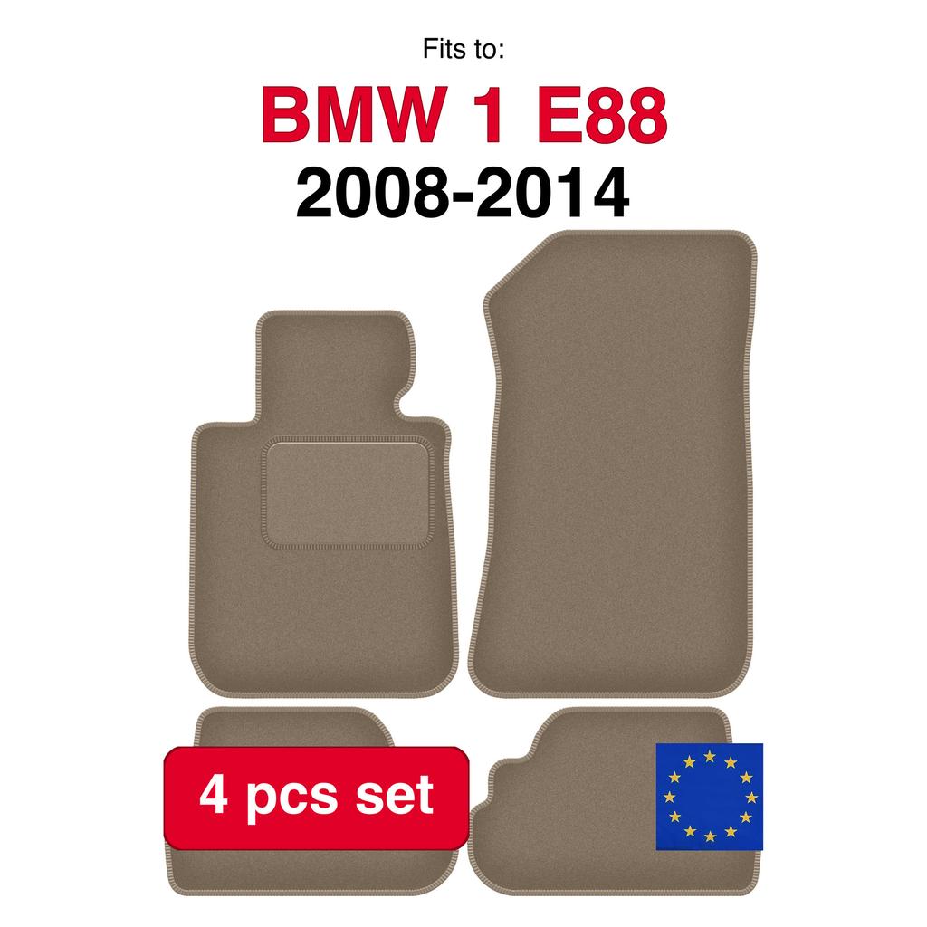Velour Car Floor Mats For Bmw 1 E88 Cabrio (2008-2014)