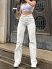 2025 Women's Solid Color Straight-Leg Casual Jeans