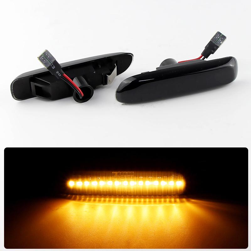 

2x Smoke Fender Side Marker Indicator Light For 1999-2001 BMW E46 4D/5D 2000-2003 E46 2D OEM #:63138370720,63132228591,BM2570107 2pcs No Dynamic