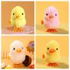 Plush Clockwork Spring Chicken Toy Cute Guide Baby Crawling Toy Duck Wind Up Jumping Toy  Cat Toy