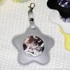 Anime Star-Shaped Badge Protector: PU Leather Pendant Keychain & Ita Bag for 2D Goods Storage