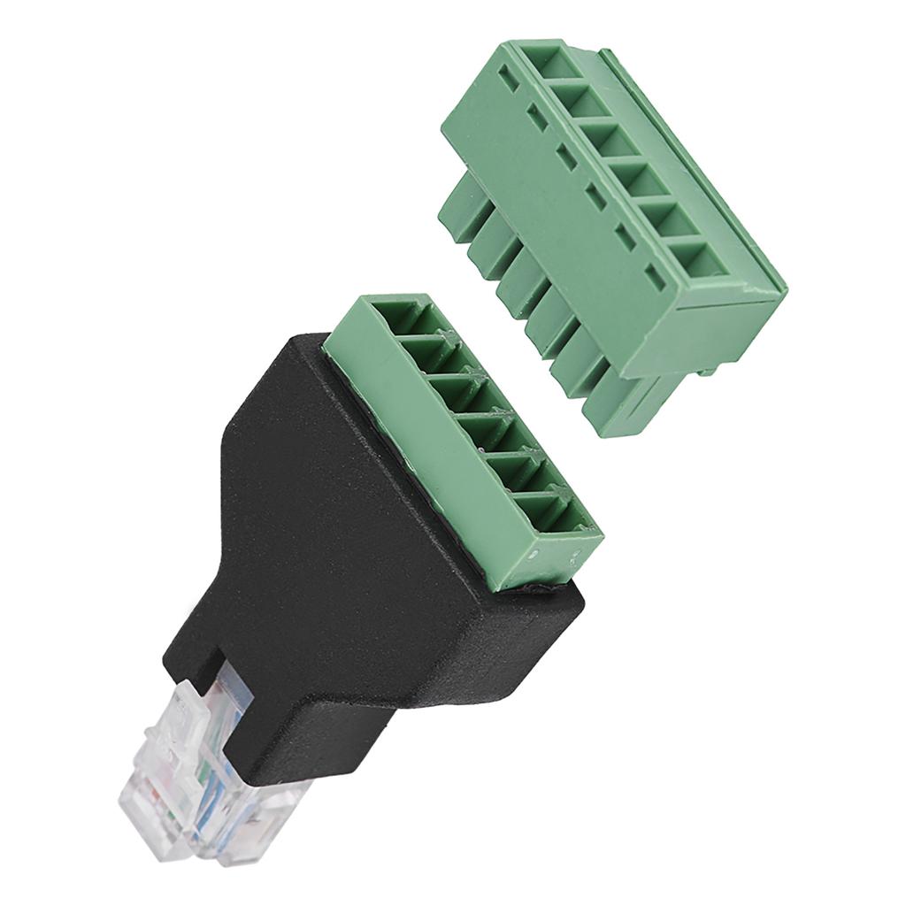 1Pcs Ethernet RJ12, 6 Pin Screw Terminals Adapter Analogue Cctv Camera 6P6C Male To   Wired Connector