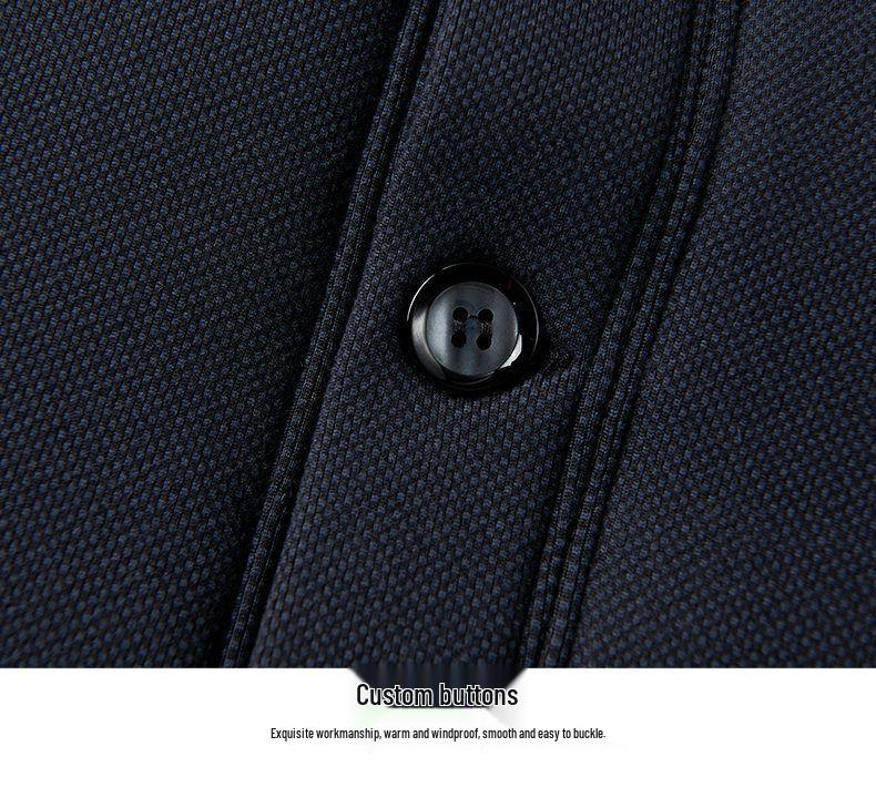 Woodpecker Men's Winter Velvet-Lined Cotton Jacket for Middle-Aged and Elderly