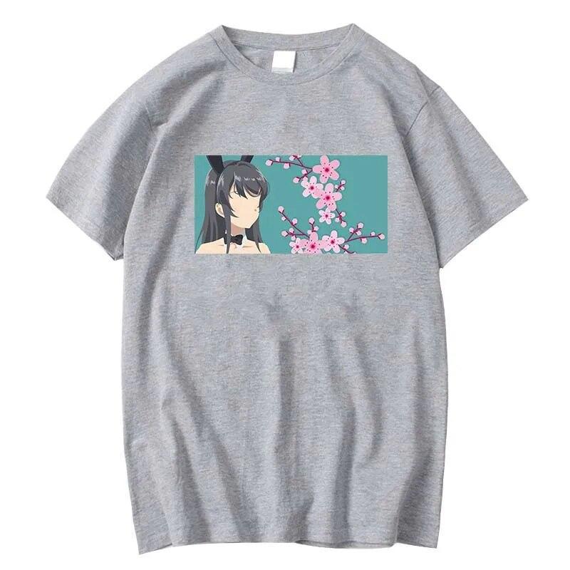 New Sexy Bunny T-shirt Anime Hentai Kawasaki Mai Sakurajima Waifu Japan Harajuku Harajuku Unisex Shirt New